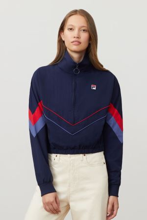 FILA Chiaki Wind Jackets Red,Womens Clothing | CA.ZSUOEL406